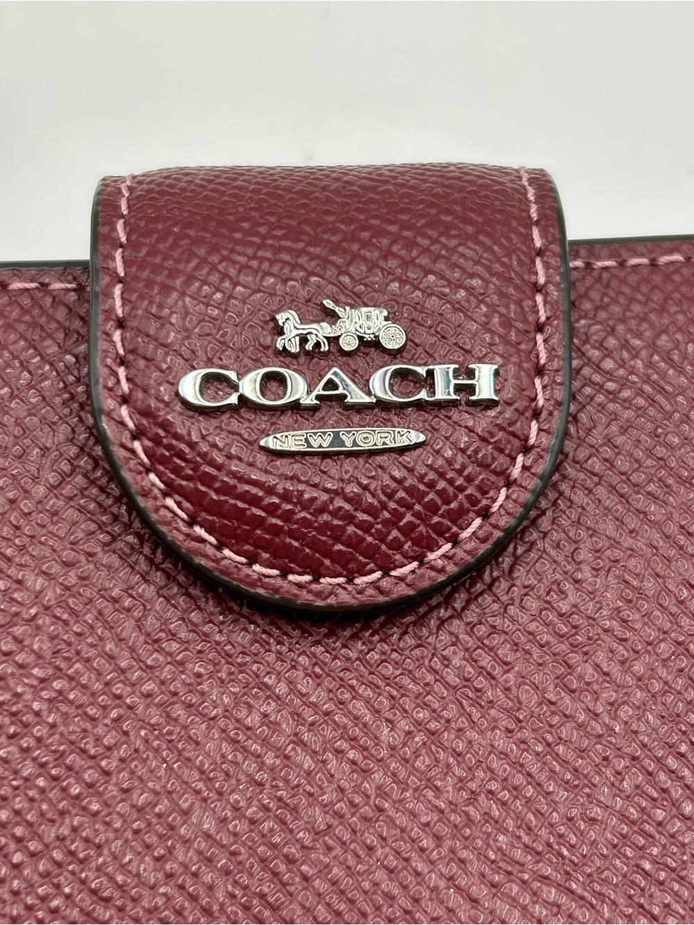 Coach Cross Grain Leather Corner Zip Wallet - Picture 6 of 10